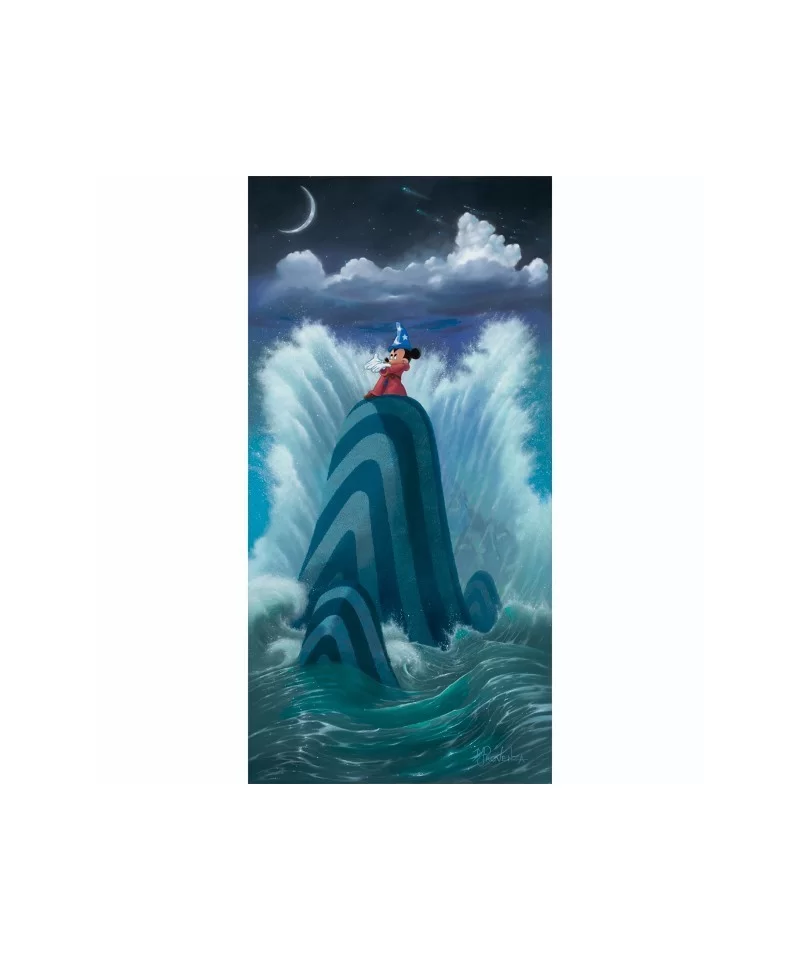 Sorcerer Mickey Mouse ''Wave Maker'' by Michael Provenza Hand-Signed & Numbered Canvas Artwork – Limited Edition $147.20 HOME...