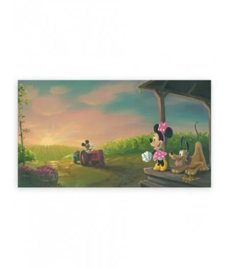 Mickey Mouse and Friends ''Vineyard Harvest'' by Rob Kaz Canvas Artwork – Limited Edition $57.60 COLLECTIBLES