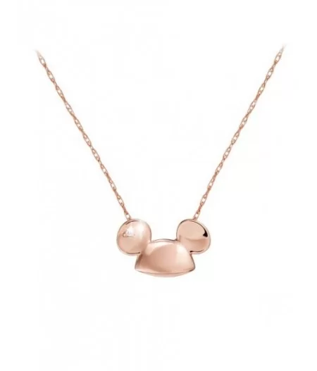 Mickey Mouse Diamond Necklace – 18 Karat Gold – Ear Hat $459.68 ADULTS