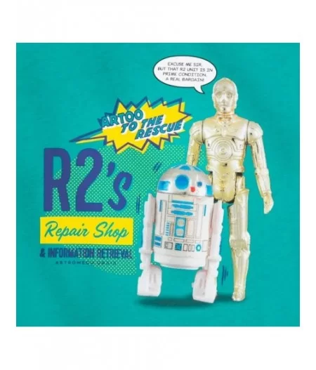 R2-D2 and C-3PO Action Figure T-Shirt for Kids – Star Wars $7.17 BOYS