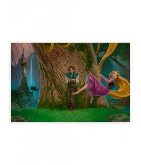 Rapunzel and Flynn ''Tangled Tree'' by Jared Franco Hand-Signed & Numbered Canvas Artwork – Limited Edition $211.20 COLLECTIBLES