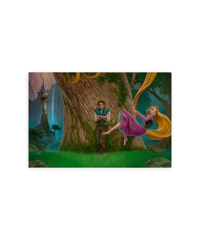 Rapunzel and Flynn ''Tangled Tree'' by Jared Franco Hand-Signed & Numbered Canvas Artwork – Limited Edition $211.20 COLLECTIBLES