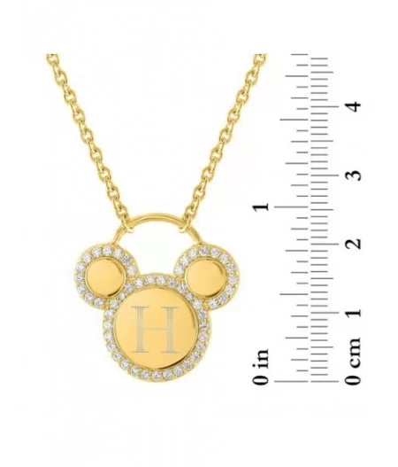 Mickey Mouse Icon Gold Necklace by Rebecca Hook – Personalized $45.60 ADULTS