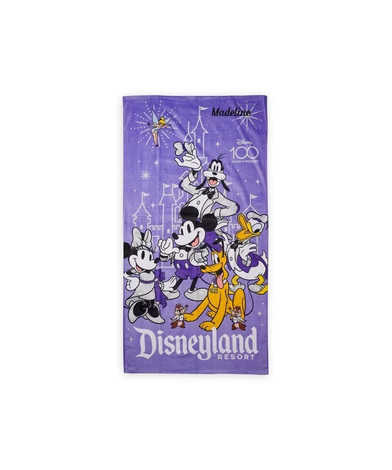 Mickey Mouse and Friends Disney100 Beach Towel – Disneyland – Personalized $11.76 BED & BATH