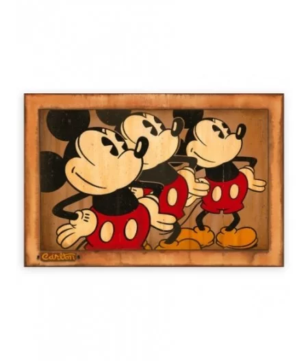 Mickey Mouse ''Three Vintage Mickeys'' Giclée by Trevor Carlton – Limited Edition $58.80 COLLECTIBLES