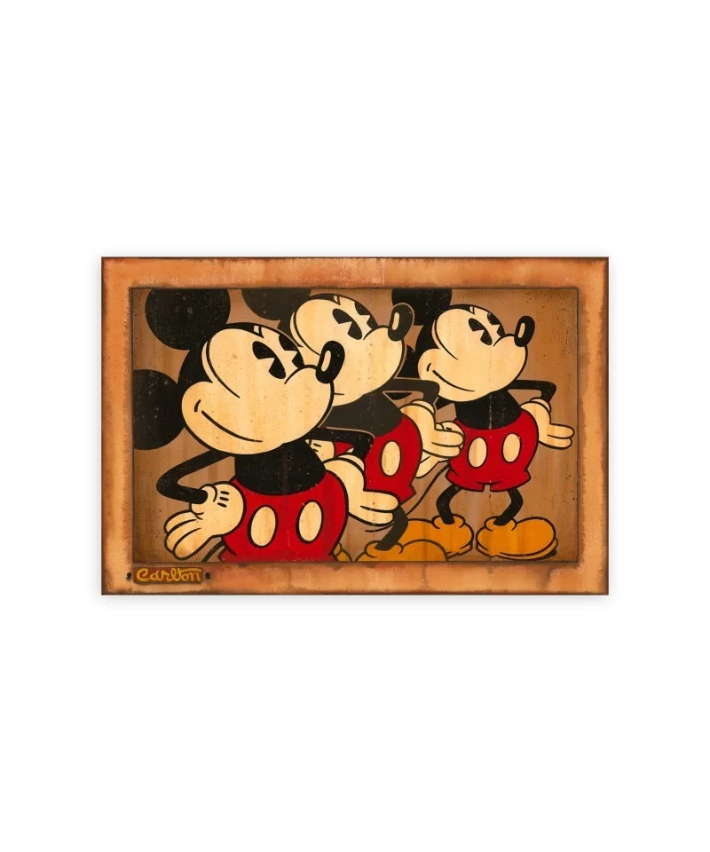 Mickey Mouse ''Three Vintage Mickeys'' Giclée by Trevor Carlton – Limited Edition $58.80 COLLECTIBLES