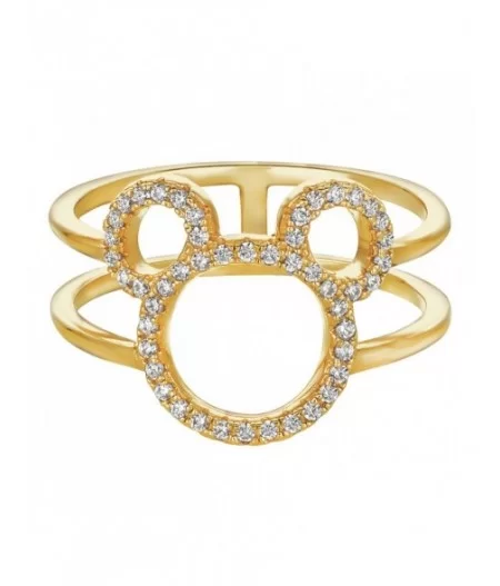 Mickey Mouse Open Icon Ring by CRISLU – Gold $50.00 ADULTS