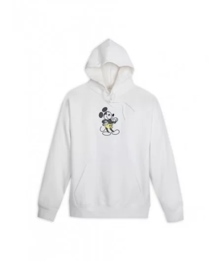 Mickey Mouse Genuine Mousewear Pullover Hoodie for Adults – White $12.93 MEN