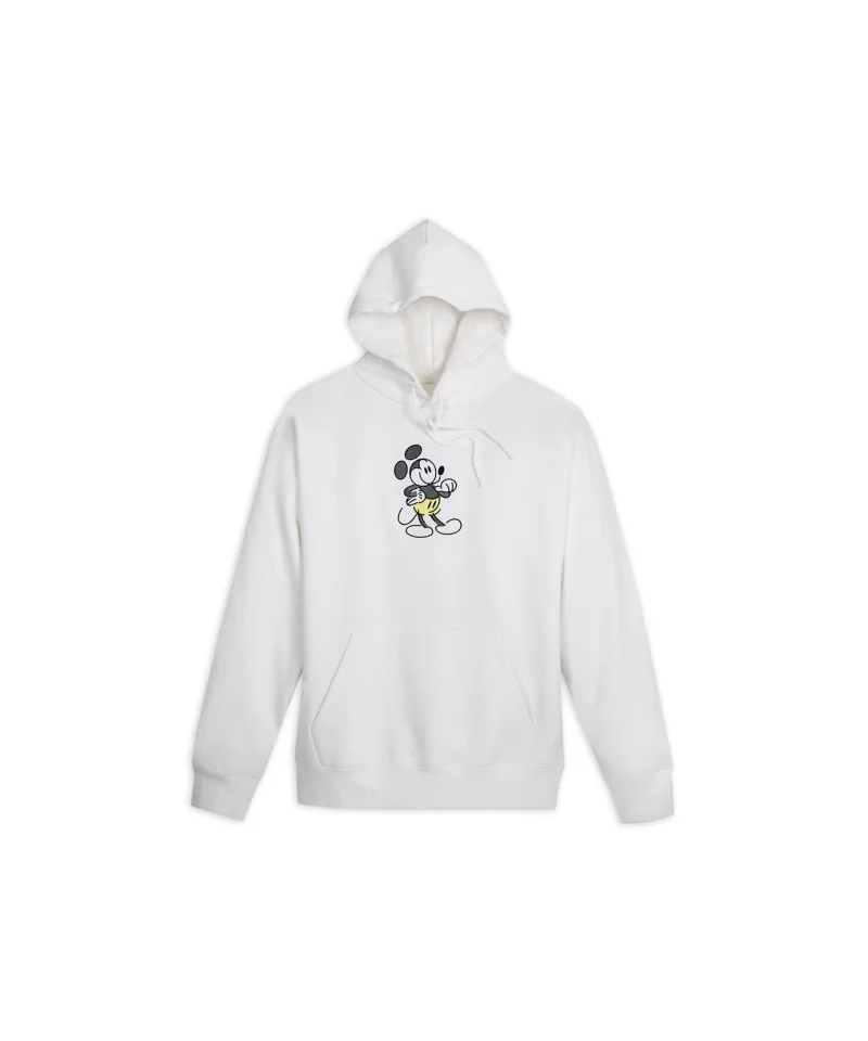 Mickey Mouse Genuine Mousewear Pullover Hoodie for Adults – White $12.93 MEN