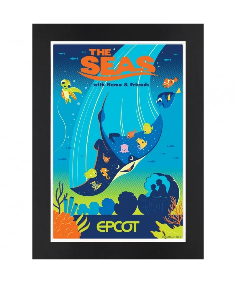 EPCOT The Seas with Nemo & Friends Matted Print $16.00 HOME DECOR