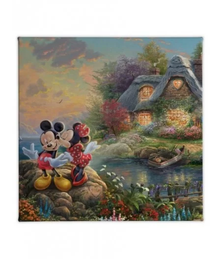 ''Mickey and Minnie Sweetheart Cove'' Gallery Wrapped Canvas by Thomas Kinkade Studios $33.44 COLLECTIBLES