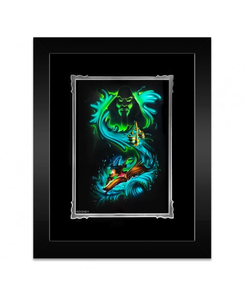 Sorcerer Mickey Mouse ''Waves of Magic'' Framed Deluxe Print by Noah $51.20 COLLECTIBLES