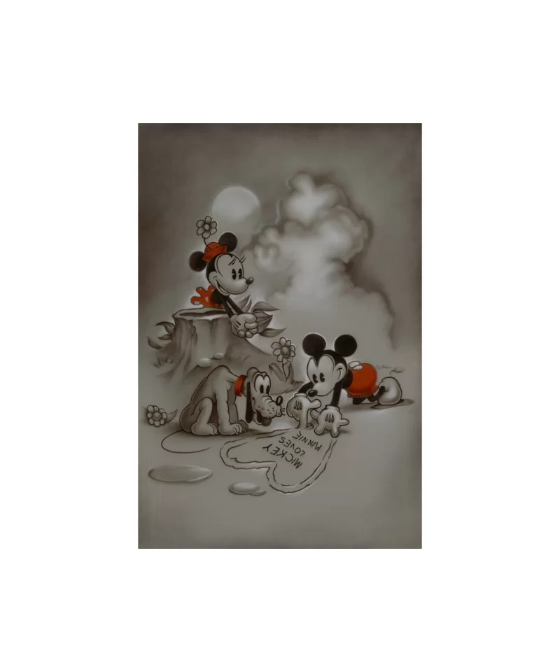 Mickey and Minnie Mouse ''Mickey Loves Minnie'' Giclée by Noah $83.20 HOME DECOR