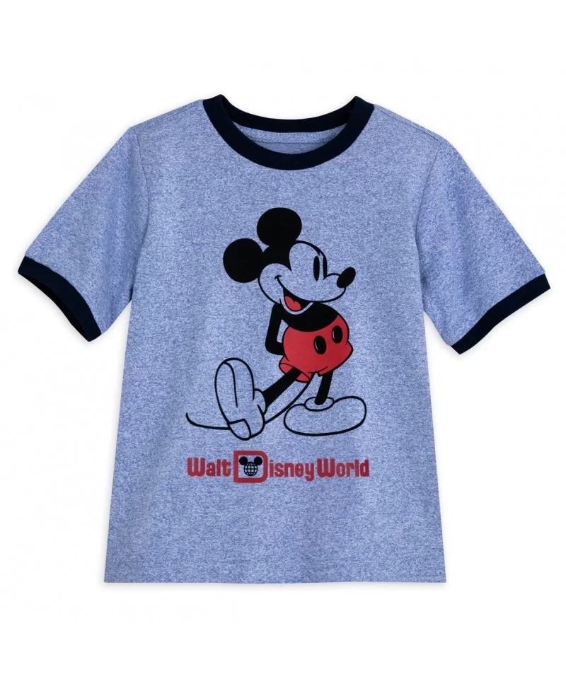 Mickey Mouse Classic Ringer T-Shirt for Kids – Walt Disney World – Blue $6.07 BOYS