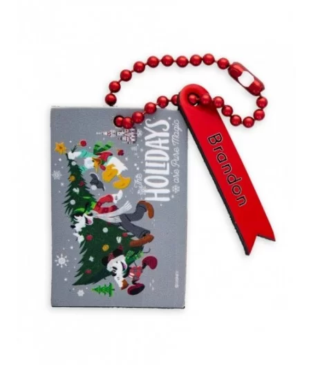 Santa Mickey Mouse and Friends Leather Luggage Tag – Personalizable $4.26 ADULTS