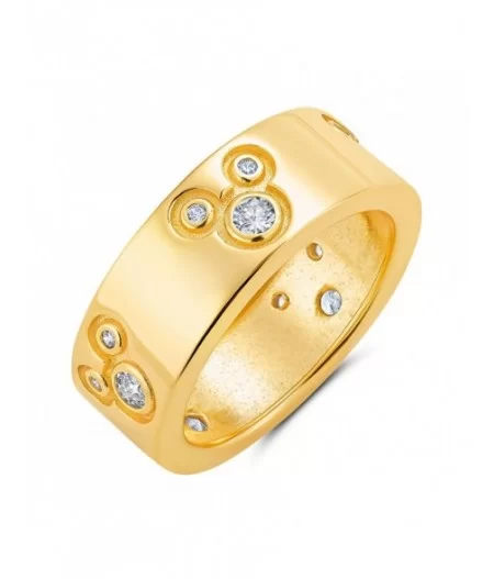 Mickey Mouse Icon Yellow Gold Ring by CRISLU $54.60 ADULTS