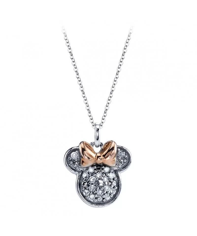 Minnie Mouse Icon Diamond Necklace $46.98 ADULTS