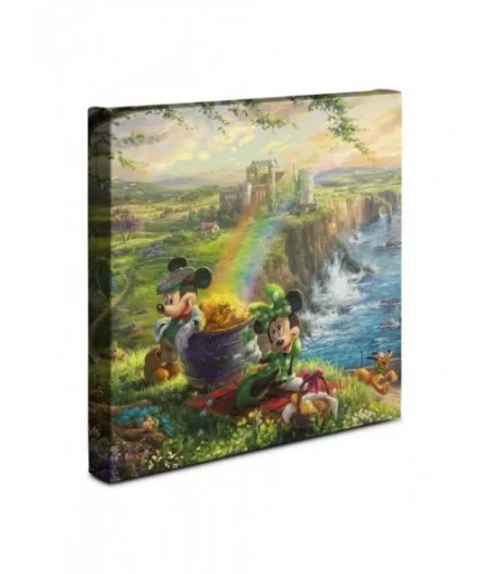 ''Mickey and Minnie in Ireland'' Gallery Wrapped Canvas by Thomas Kinkade Studios $26.40 HOME DECOR