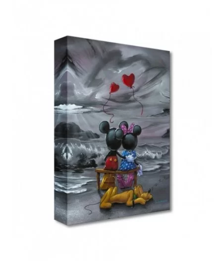 Mickey and Minnie Mouse ''Mickey and Minnie Forever Love'' Giclée on Canvas by Jim Warren – Limited Edition $56.40 HOME DECOR