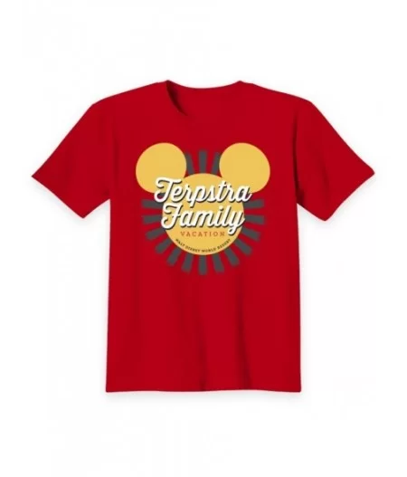 Kids' Walt Disney World Mickey Mouse Sunburst Family Vacation T-Shirt – Customized $4.80 BOYS